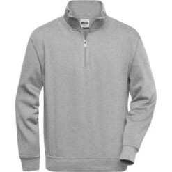 James & Nicholson JN831 - Workwear Half Zip Sweat -Nicholson Boutique aHR0cDovL21lZGlhMi5kZXNpZ25wYXJ0bmVyLmZyL2MvcC8xNzc1MS8xNzc1MS0xMDczNS0xLmpwZw