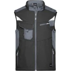 James & Nicholson JN845 - Workwear Softshell Vest -STRONG- -Nicholson Boutique aHR0cDovL21lZGlhMi5kZXNpZ25wYXJ0bmVyLmZyL2MvcC8xNzc1OC8xNzc1OC0xMDgyOS0xLmpwZw