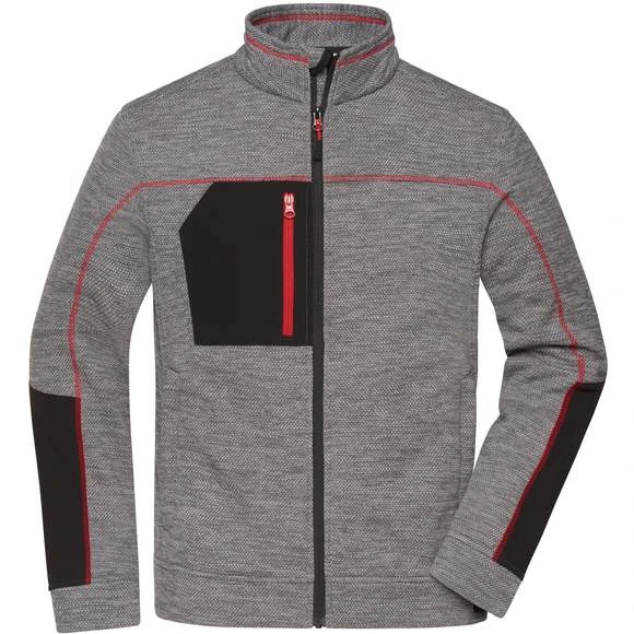 James & Nicholson JN1818 - Men´s Structure Fleece Jacket 6 James & Nicholson JN1818 - Men´s Structure Fleece Jacket – Image 6